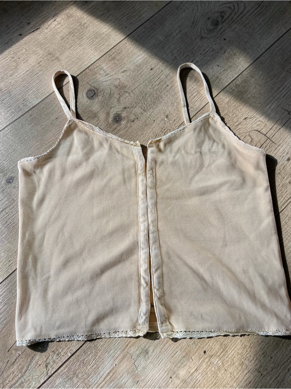 Idyllwind Yellow Ribbed Tank Top